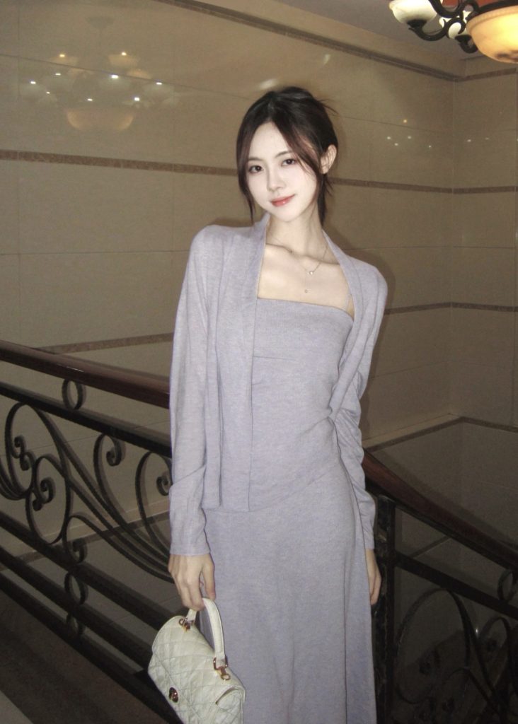 Gentle Style Strapless Ruched Vest Long Sleeve Cardigan Jacket High Waist Skirt Women 2026 Spring New Three Piece Set