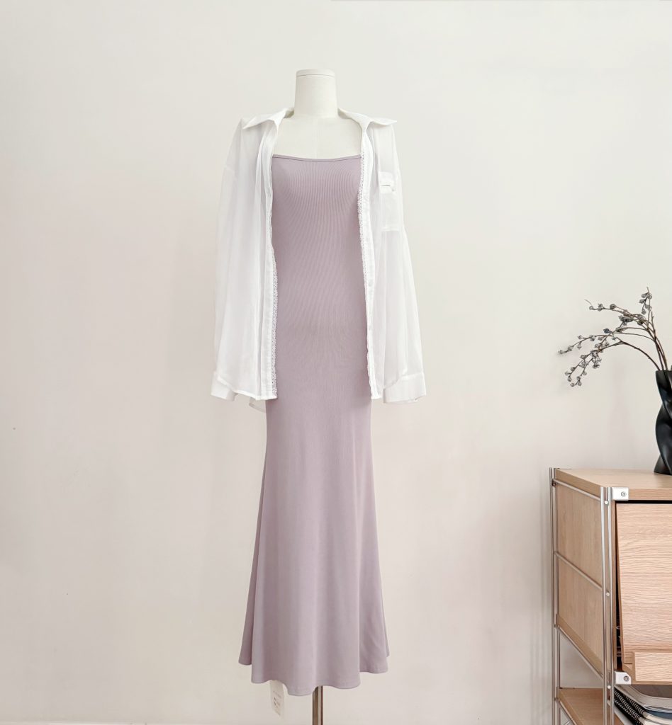 Taro Purple Sleeveless Bodycon Mermaid Dress for Women